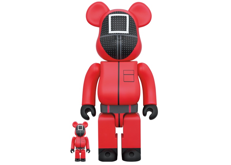 Bearbrick X Squid Game Guard (Square) 100% & 400% Set, collectibles,SQUARE, Bearbrick, 1, 210115846596,