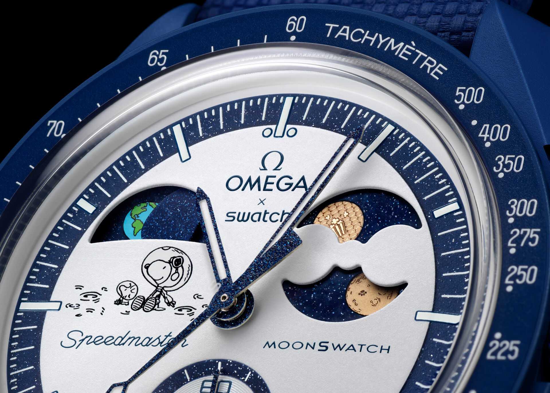 Swatch x Omega Bioceramic Moonswatch Mission To Earthphase Moonshine Snoopy Gold SO33N702L, accessories,, Belfagorsneakers, 2, ,