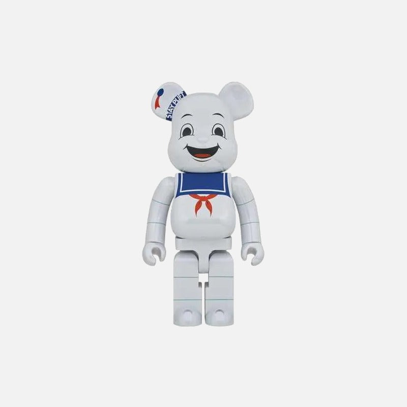BEARBRICK 1000% GHOSTBUSTERS STAY PUFT MARSHMALLOW MAN WHITE CHROME