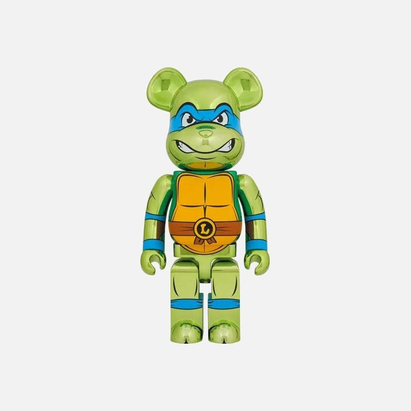 Bearbrick X Teenage Mutant Ninja Turtles LEONARDO Chrome 1000%