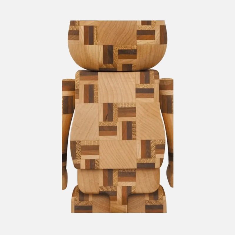 Bearbrick Karimoku Marquetry Chess 400%