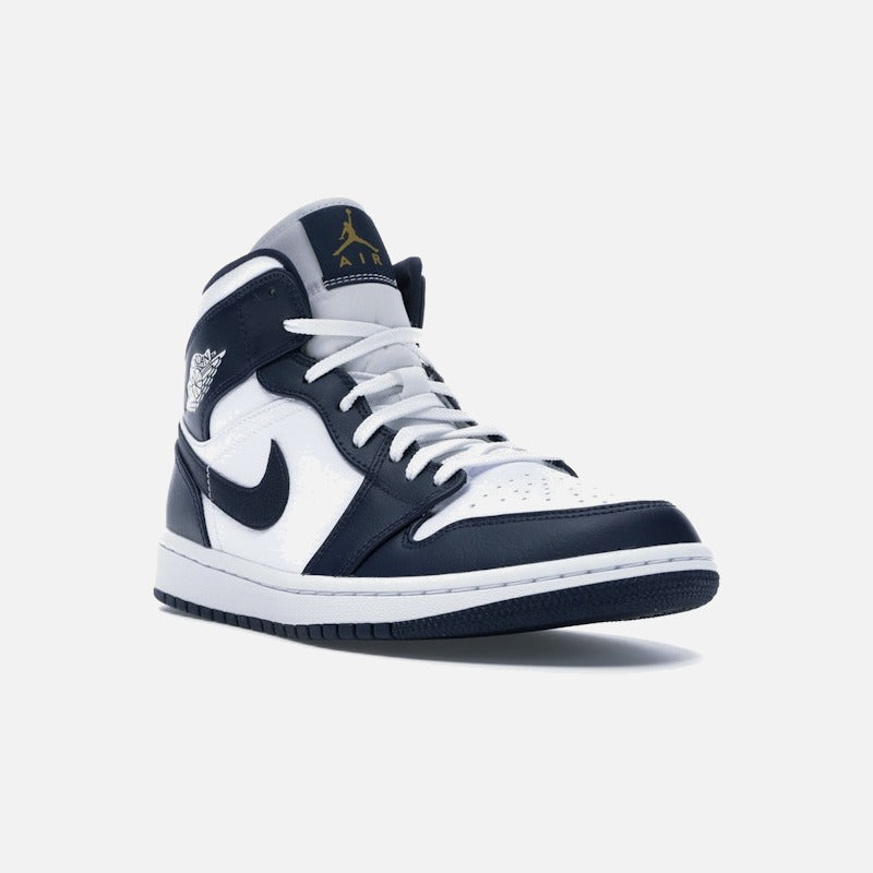 jordan 1 mid white metallic gold obsidian