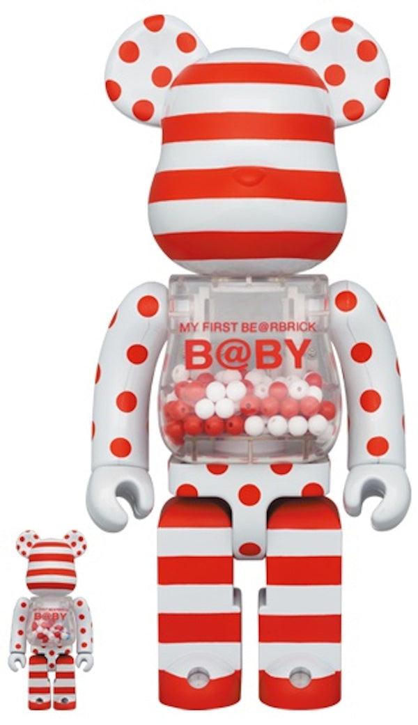 Bearbrick My First Baby 100% & 400% Set Red & Silver Chrome Ver., collectibles,4530956601281, Bearbrick, 1, ,