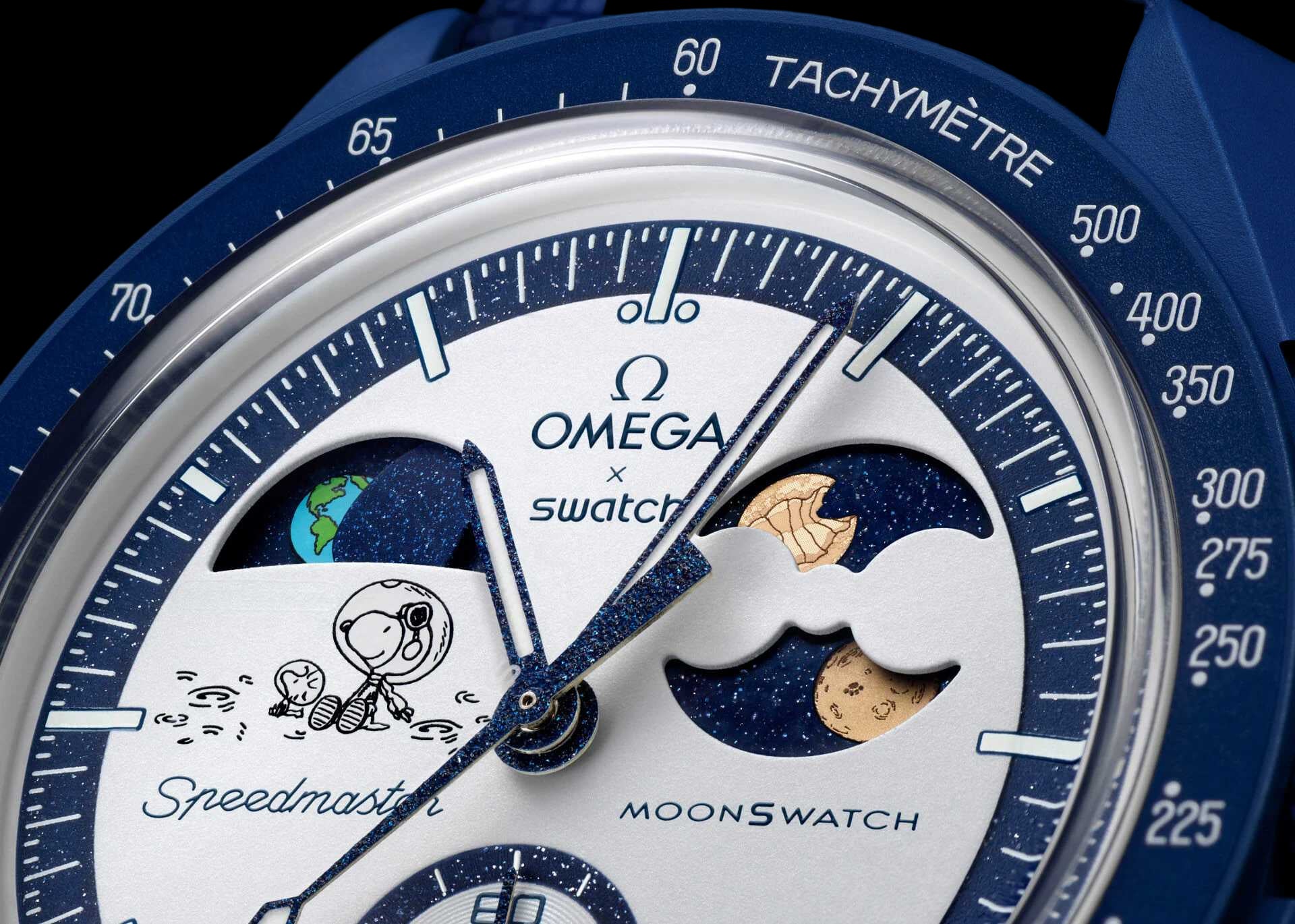 Swatch x Omega Bioceramic Moonswatch Mission To Earthphase Snoopy Gold (Beaver Moon)