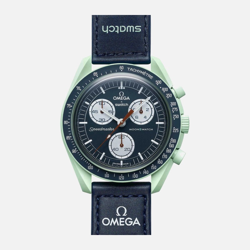 swatch x omega bioceramic moonswatch mission to earth so33g100