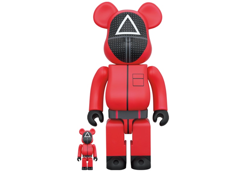 Bearbrick X Squid Game Guard (Triangle) 100% & 400% Set, collectibles,GUARDA, Bearbrick, 1, ,