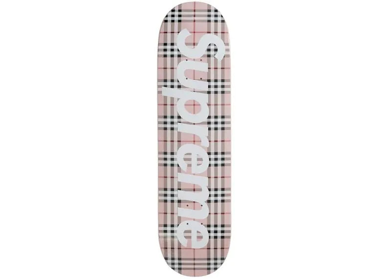 Supreme Burberry Skateboard Deck Pink - Belfagorsneakers