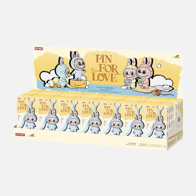Labubu Pin for Love Series Plush Pendant (A-M) Sealed Case (14 Blind Box)
