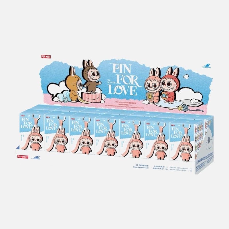 Labubu Pin for Love Series Plush Pendant (N-Z) Sealed Case (14 Blind Box)