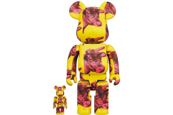Bearbrick Andy Warhol Cow Wallpaper 100% & 400% Set