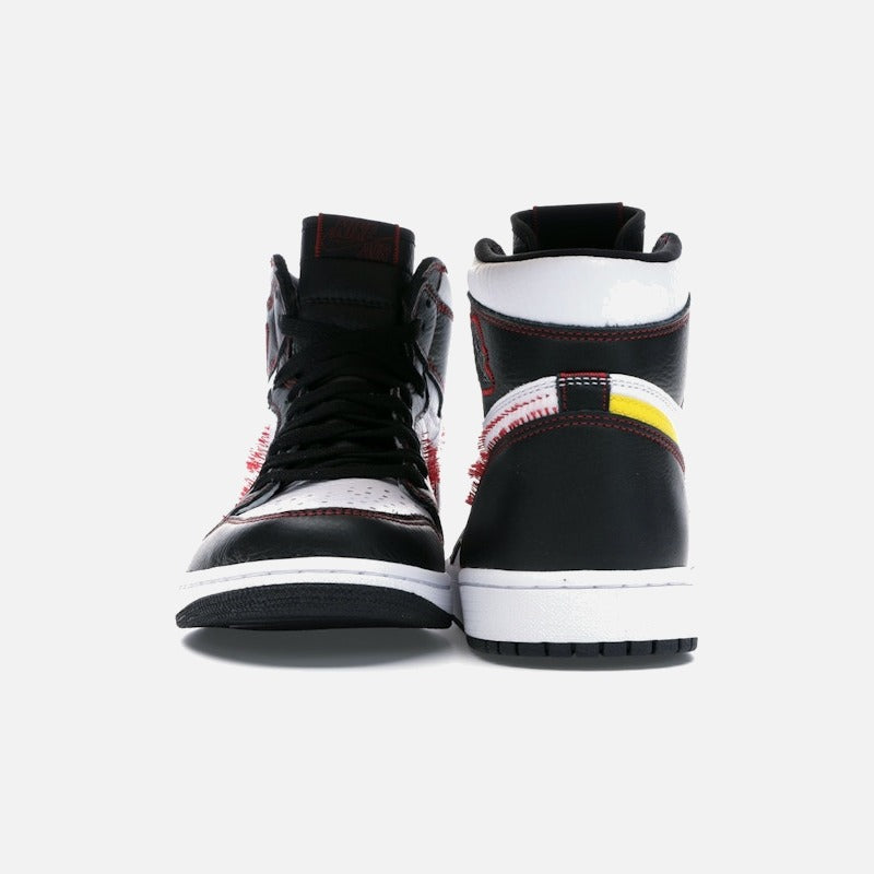 Jordan 1 Retro High Defiant White Black Gym Red