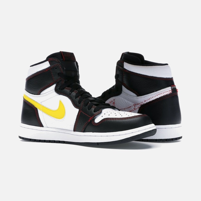 Jordan 1 Retro High Defiant White Black Gym Red