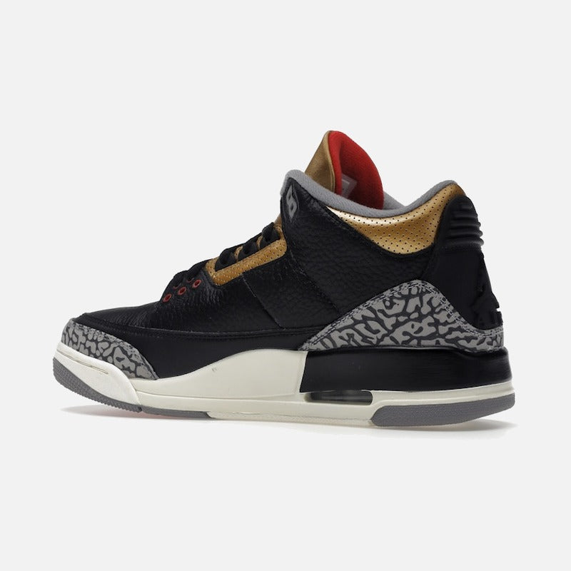 Jordan 3 Retro Black Cement Gold