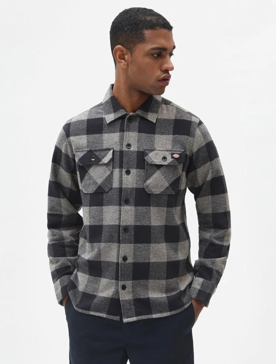Overshirt Dickies Sacramento Grigio Melange, streetwear,DK0A4XDZGYM1, Dickies, 2, 194904336270,