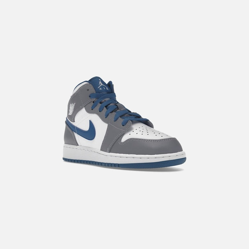 jordan 1 mid true blue cement (gs)