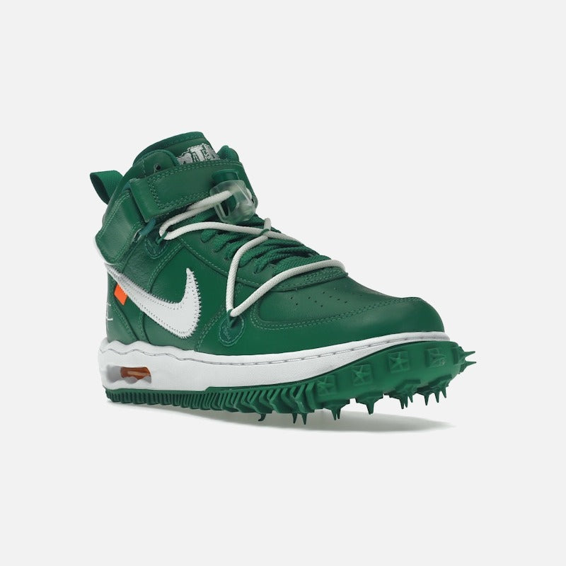 nike air force 1 mid off-white pine green