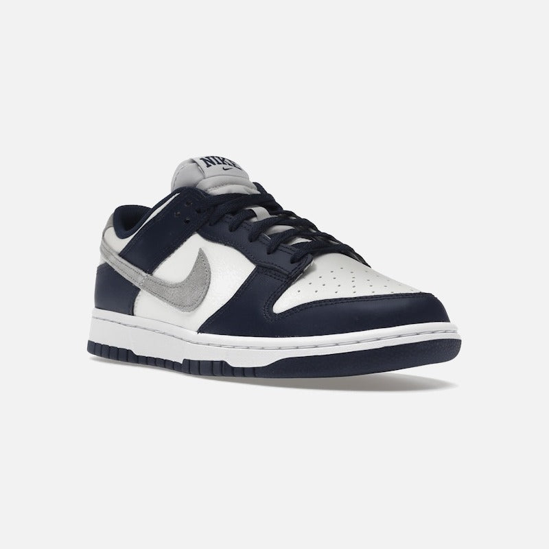 nike dunk low summit white midnight navy