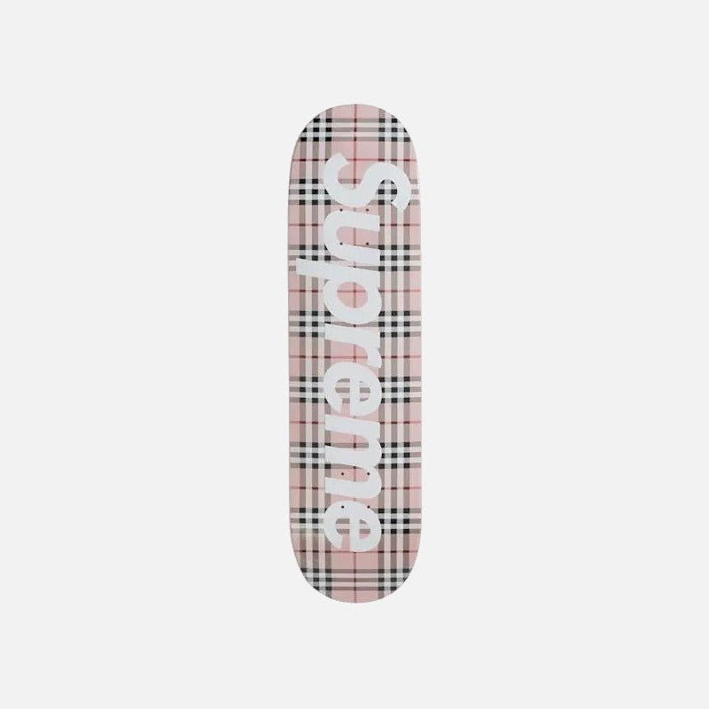 Supreme Burberry Skateboard Deck Pink