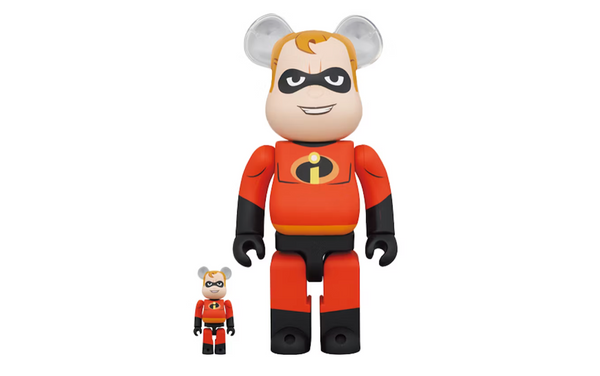 Bearbrick Disney Pixar Mr. Incredible 100% & 400% Set, collectibles,4530956602172, Bearbrick, 1, 210115846664,