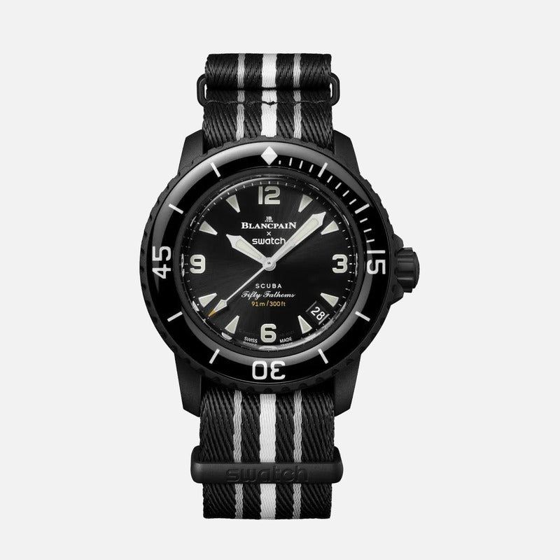 Swatch Blancpain X Swatch Scuba Fifty Fathoms Ocean Of Storms So35b400