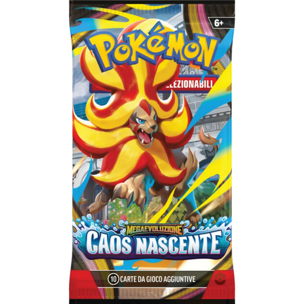 Pokémon Caos Nascente Bustina 10 Carte Mega Evoluzione ITA