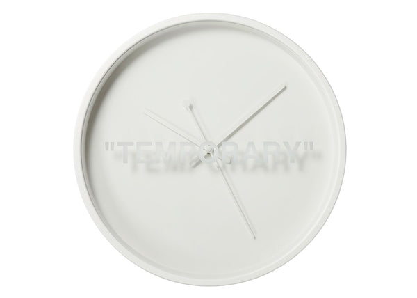 Virgil Abloh X Ikea Markerad "Temporary" Wall Clock White, collectibles,CLCKOFF, Belfagorsneakers, 1, ,