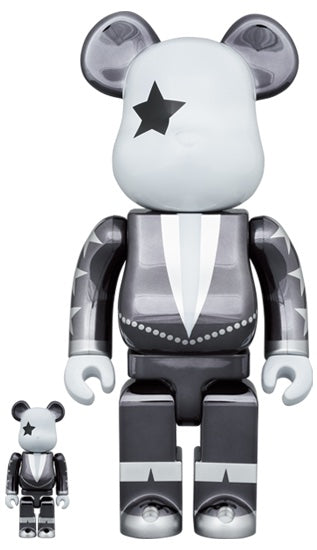 Bearbrick X Kiss Star Child 100% & 400% Set Chrome Ver., collectibles,4530956608891, Bearbrick, 1, ,