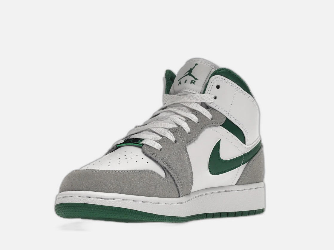jordan 1 mid se white pine green smoke grey (gs)