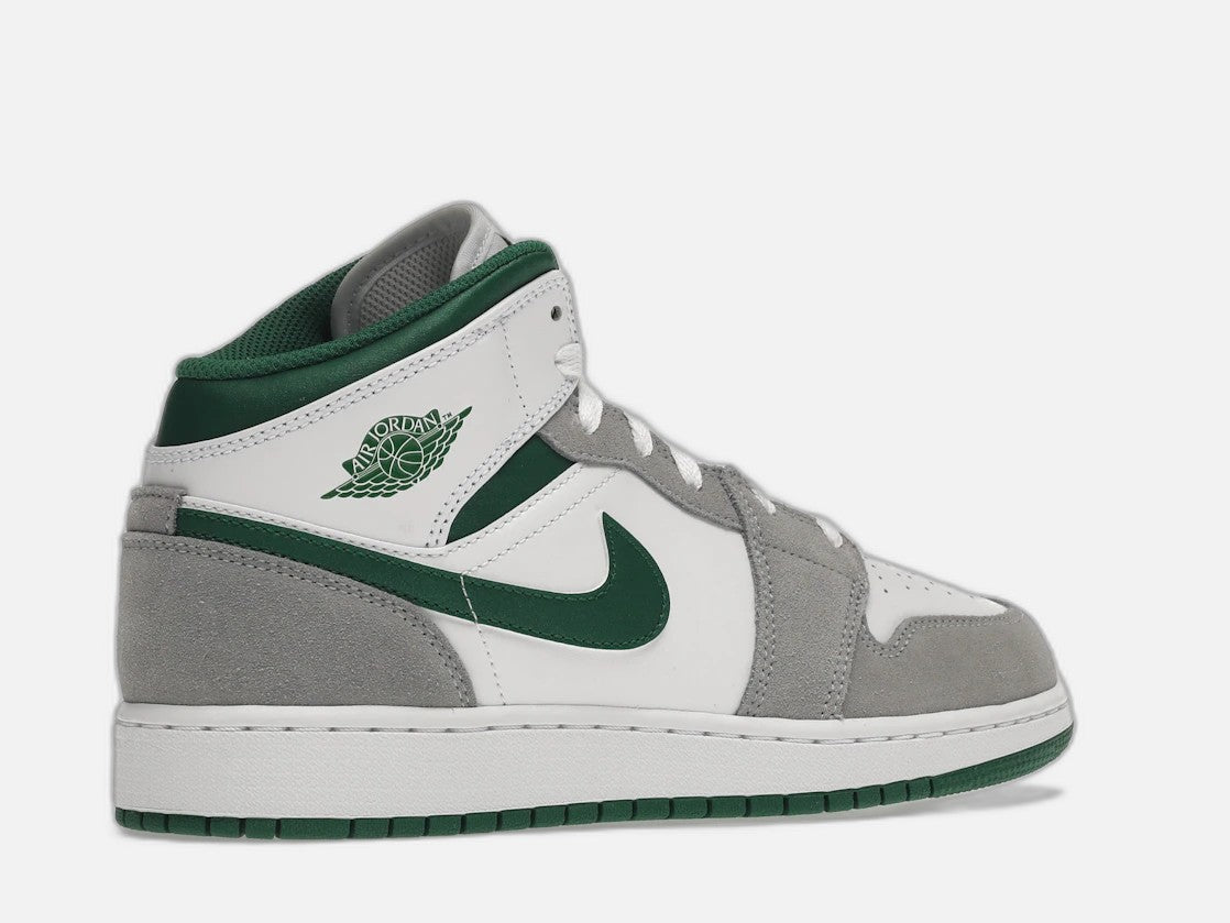 jordan 1 mid se white pine green smoke grey (gs)