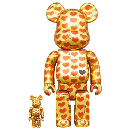 BEARBRICK 100% 400% AMPLIFIER GOLD HEART, collectibles,4530956607962, Bearbrick, 1, ,