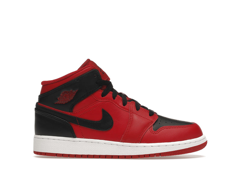 jordan 1 mid reverse bred (2021) (gs), sneakers,554725-660, Air Jordan 1 Mid, 1, 195866402201,