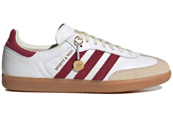 adidas samba sporty & rich white collegiate burgundy, sneakers,IF5660, Adidas Samba, 1, 196467401181,